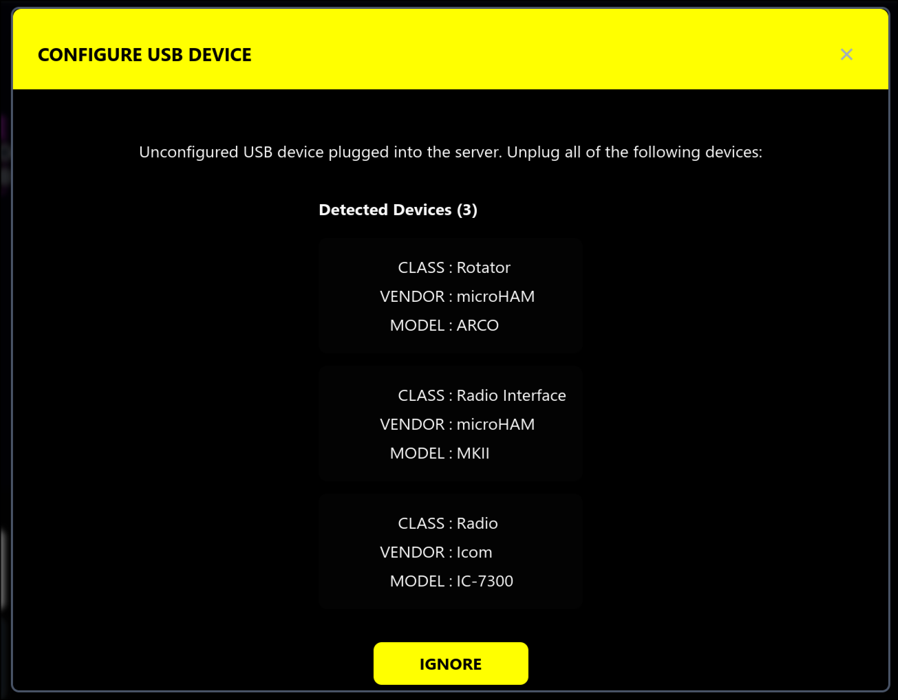 UNCONFIGURED DEVICES